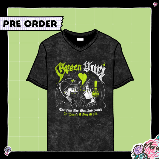 Green Yuri V-Neck T-Shirt