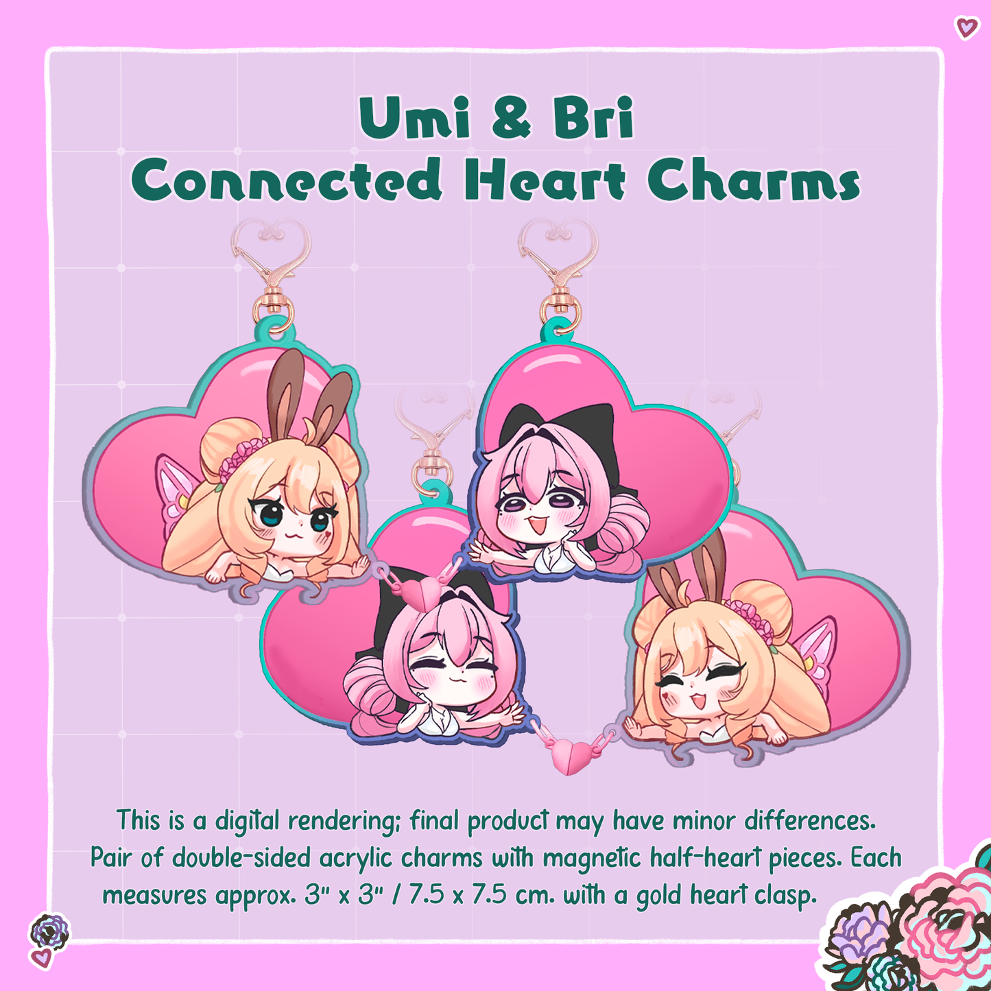 Umi & Bri's Connected Hearts Charms