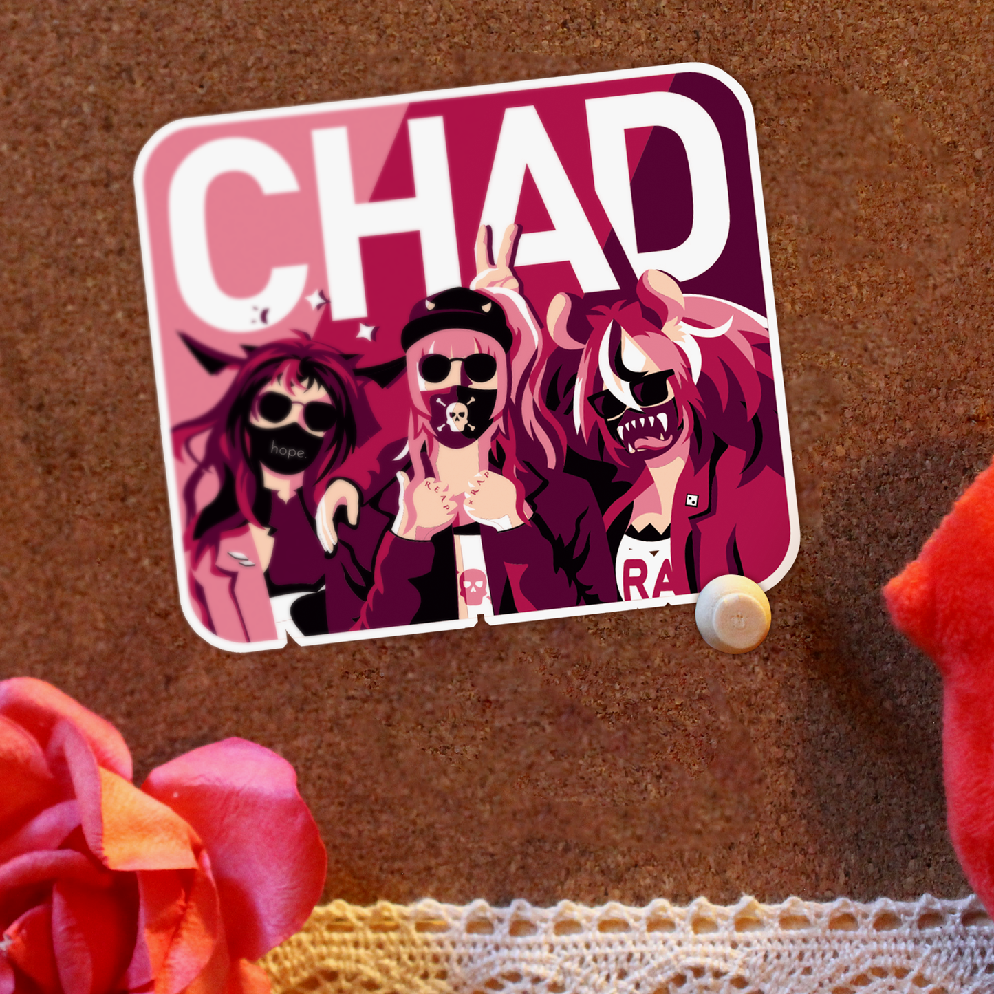 Chadcast Street Art Vinyl Sticker