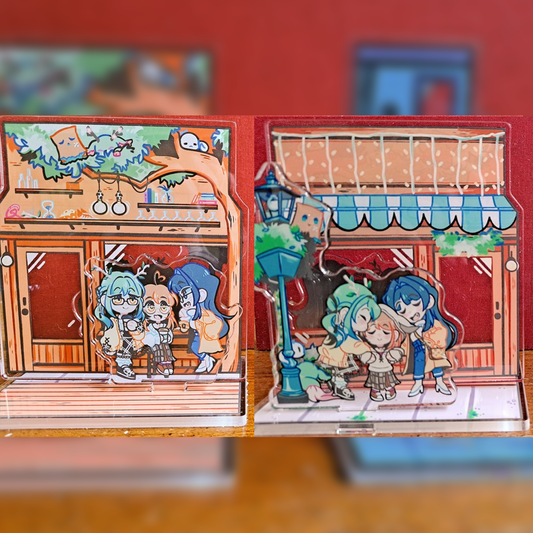 KronFauMei Cafe Date Double-Sided Acrylic Standee