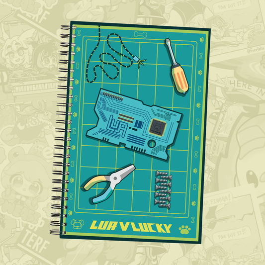 Lua Lucky's Workbench Spiral Notebook